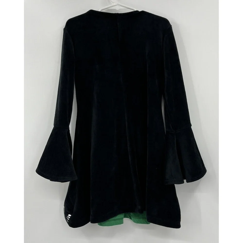 Disney Hocus Pocus Winnifred Sanderson Costume Black Velvet Dress Girls S 6/6X